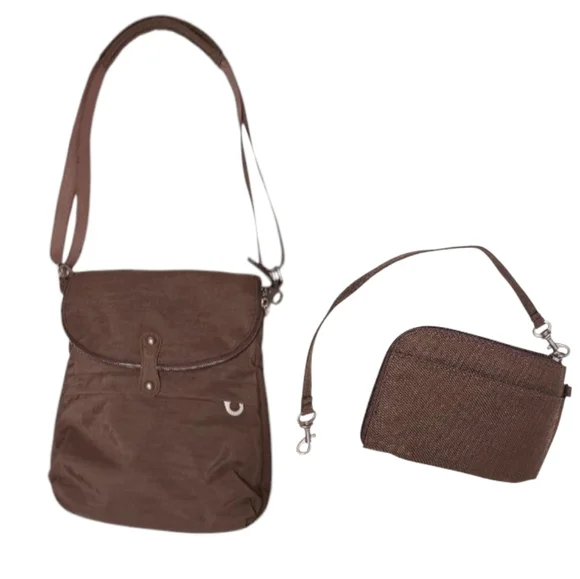 Baggallini Dublin Shoulder Crossbody Bag Detachable Wallet Retired - Picture 1 of 14